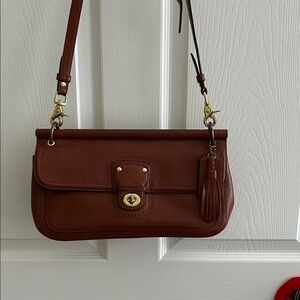 Coach Rich Brown Leather Shoulder Bag